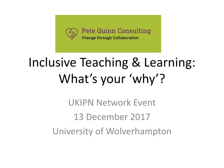 inclusive teaching learning what s your why
