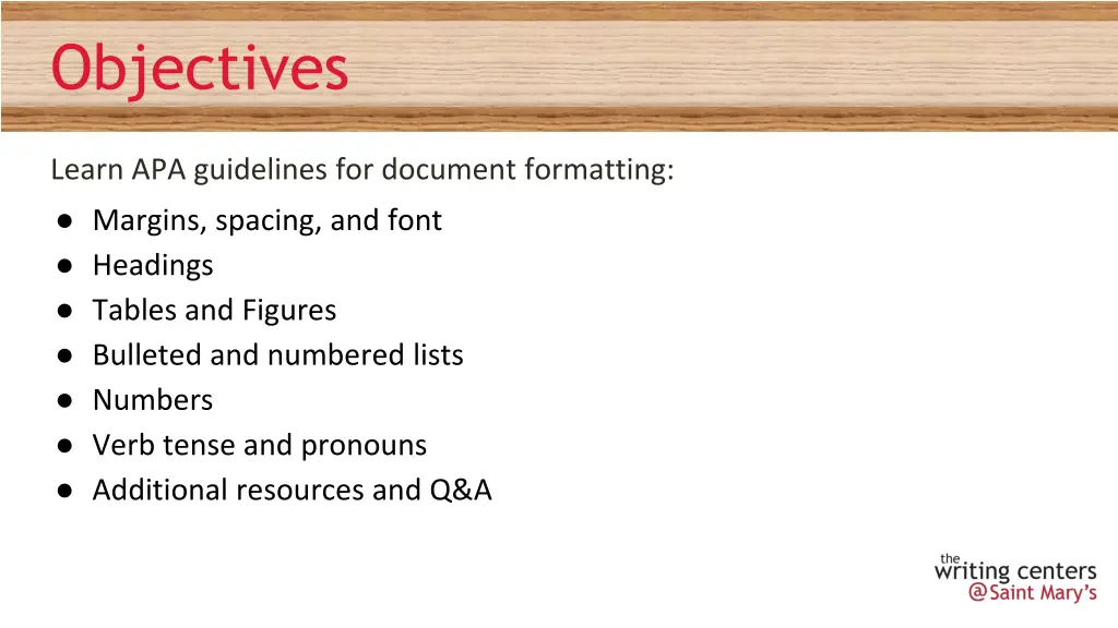 objectives