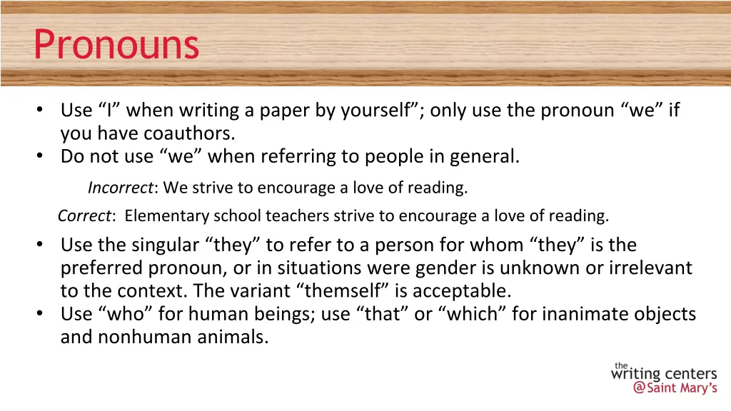 pronouns