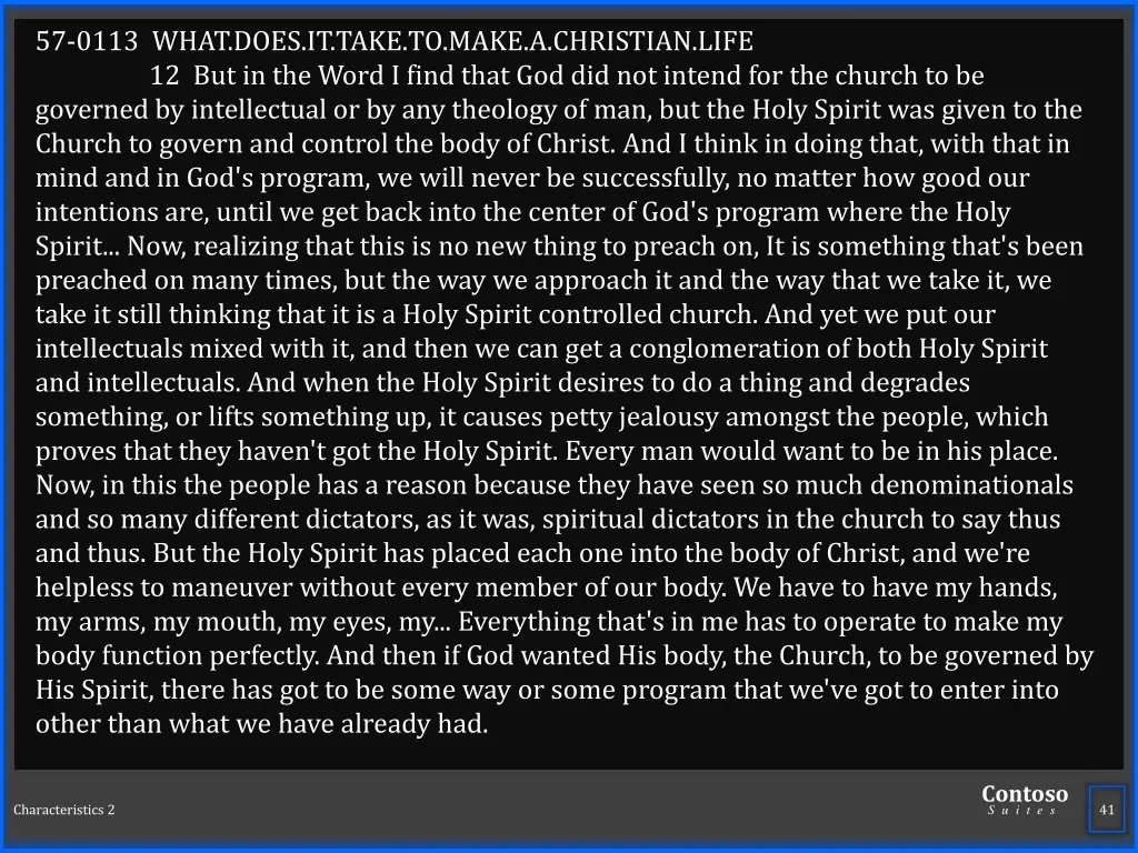 57 0113 what does it take to make a christian