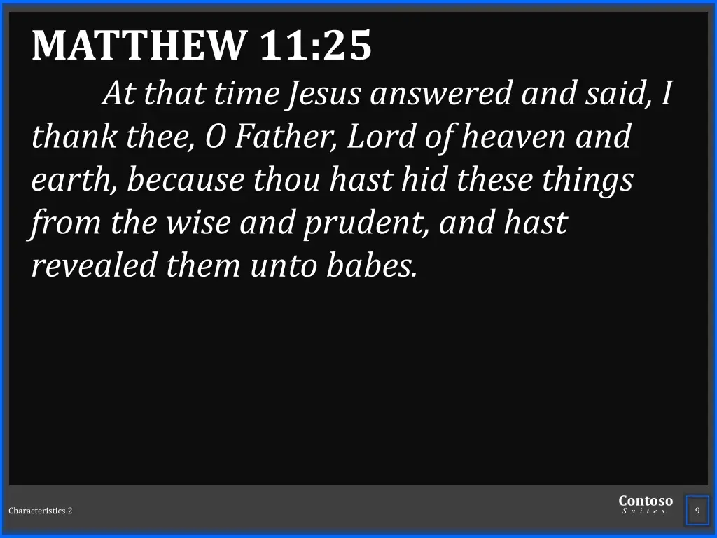 matthew 11 25 at that time jesus answered