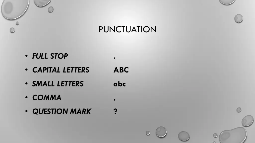 punctuation