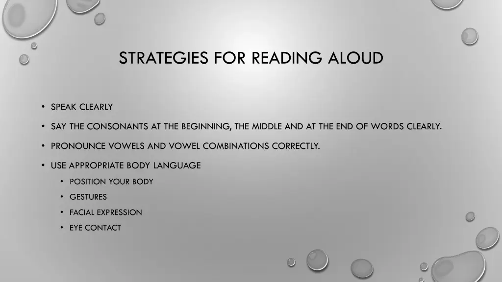 strategies for reading aloud