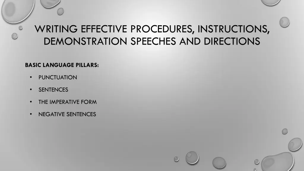 writing effective procedures instructions