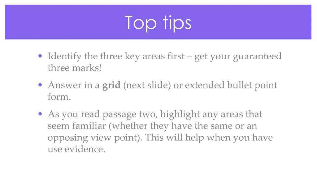 top tips