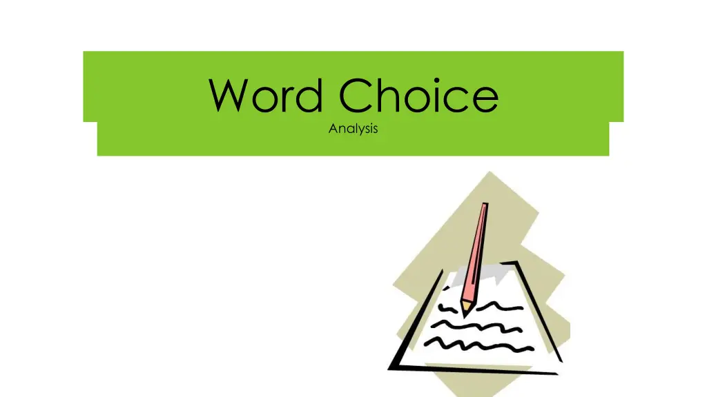 word choice analysis