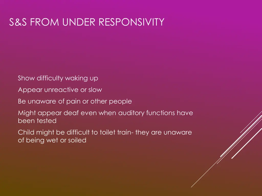 s s from under responsivity