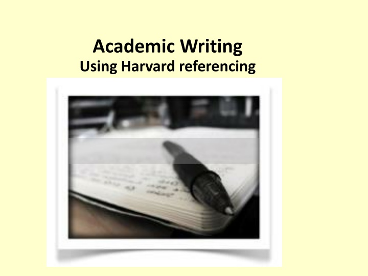academic writing using harvard referencing