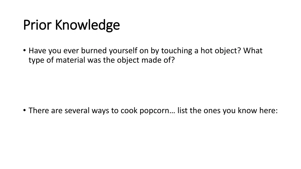 prior knowledge prior knowledge