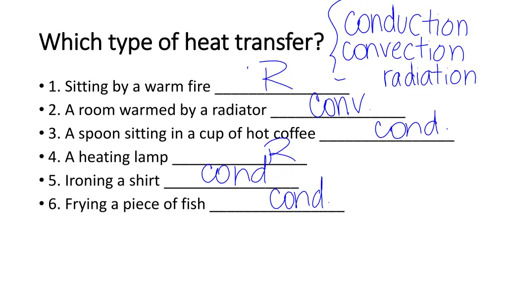 which type of heat transfer which type of heat