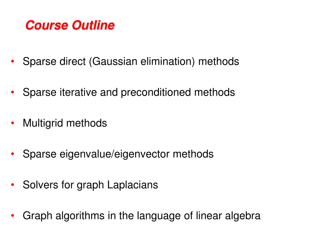course outline