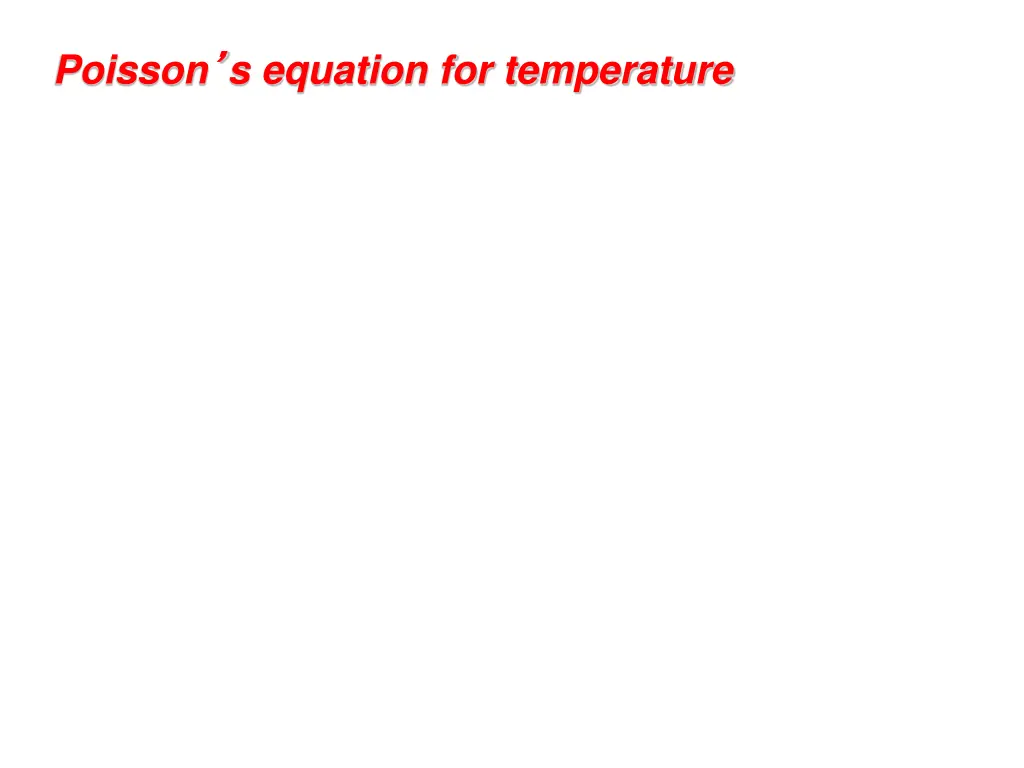 poisson s equation for temperature