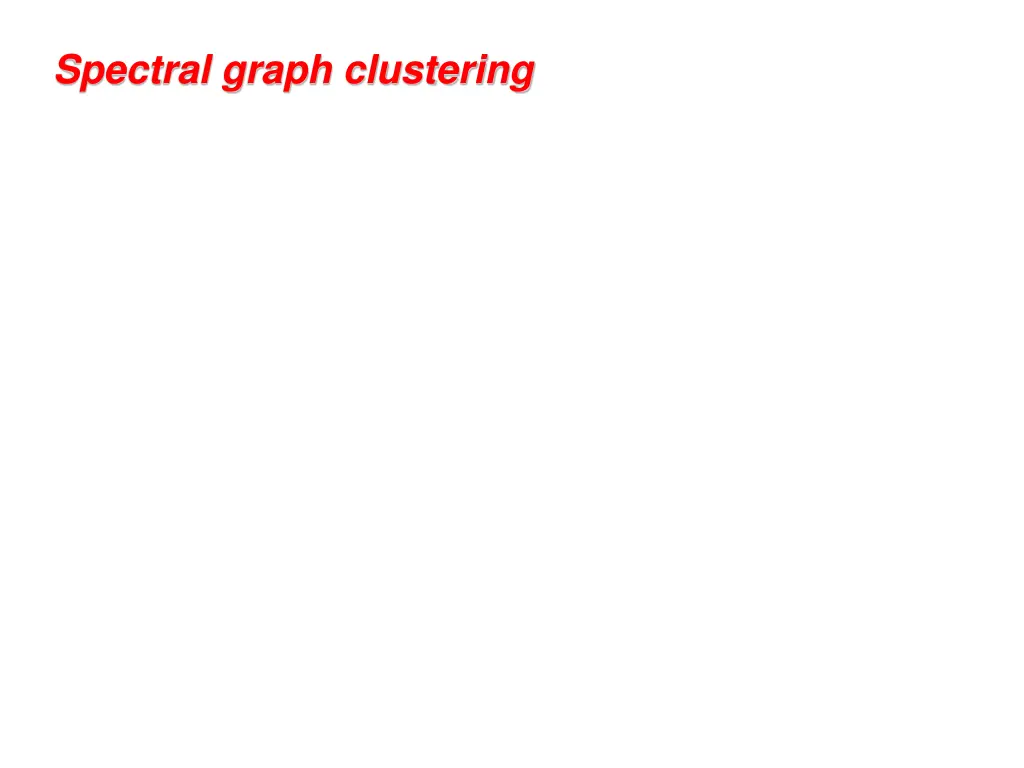 spectral graph clustering