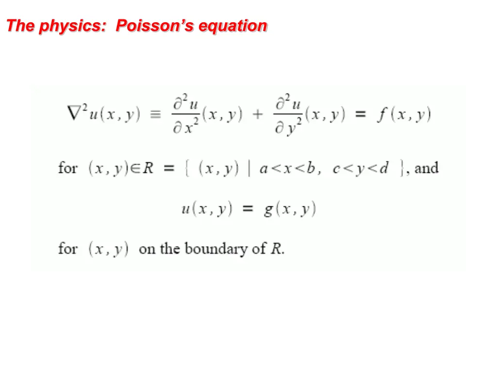 the physics poisson s equation