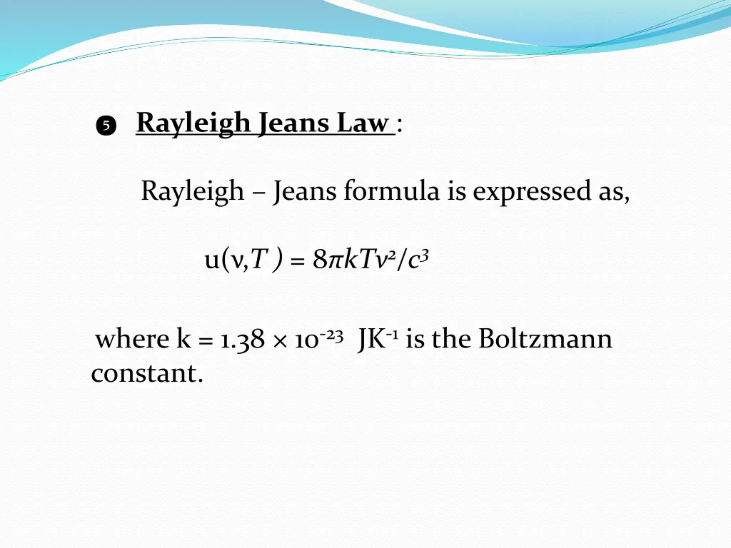 rayleigh jeans law