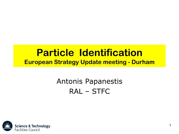 particle identification european strategy update