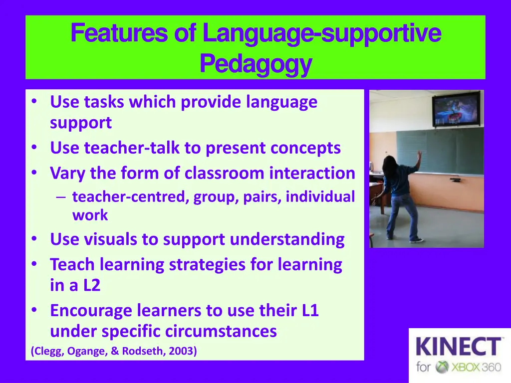 features of language supportive pedagogy