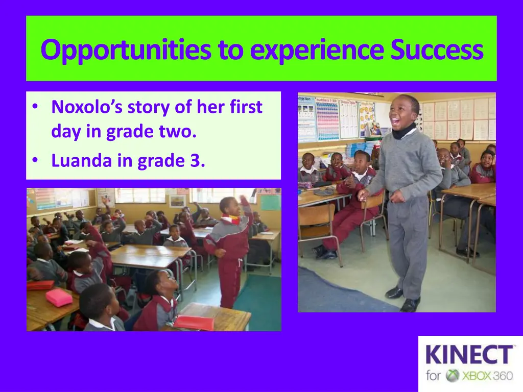 opportunities to experience success