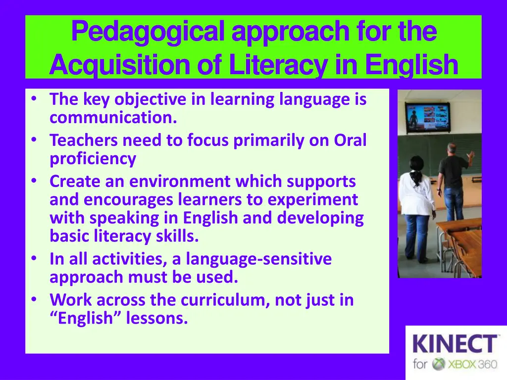pedagogical approach for the acquisition
