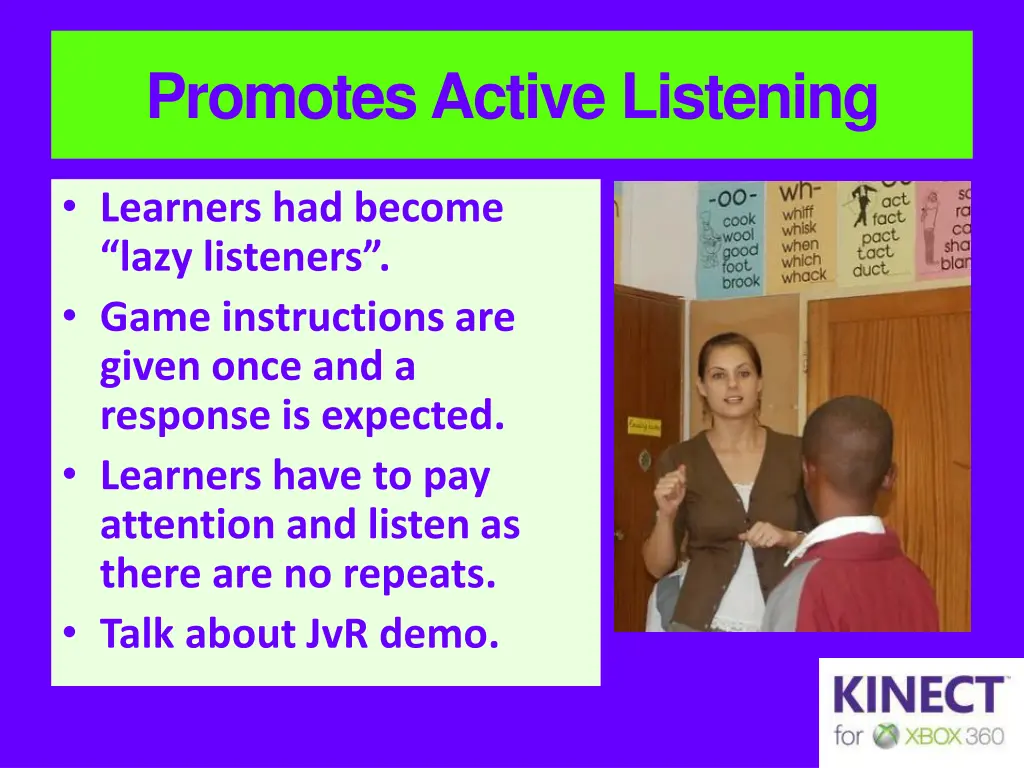 promotes active listening