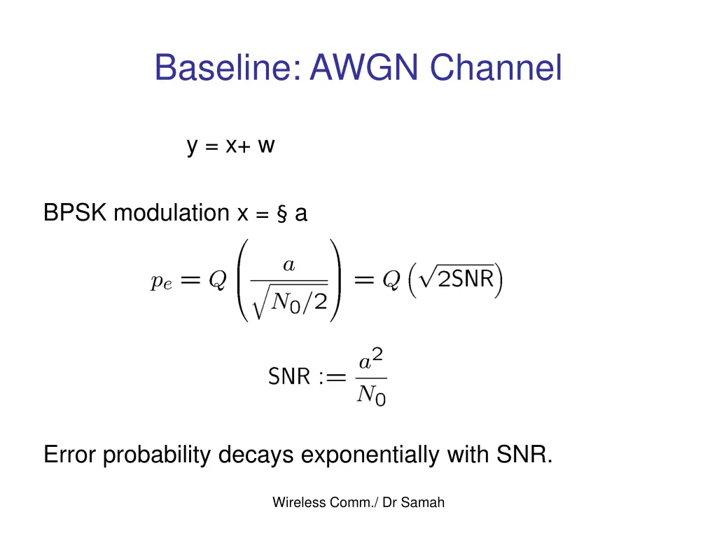 baseline awgn channel