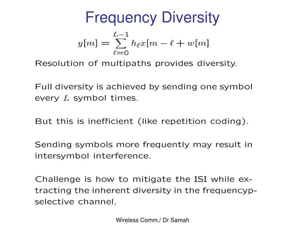 frequency diversity