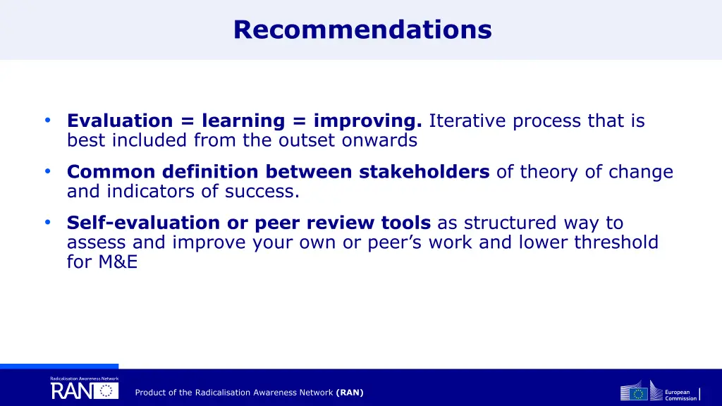 recommendations