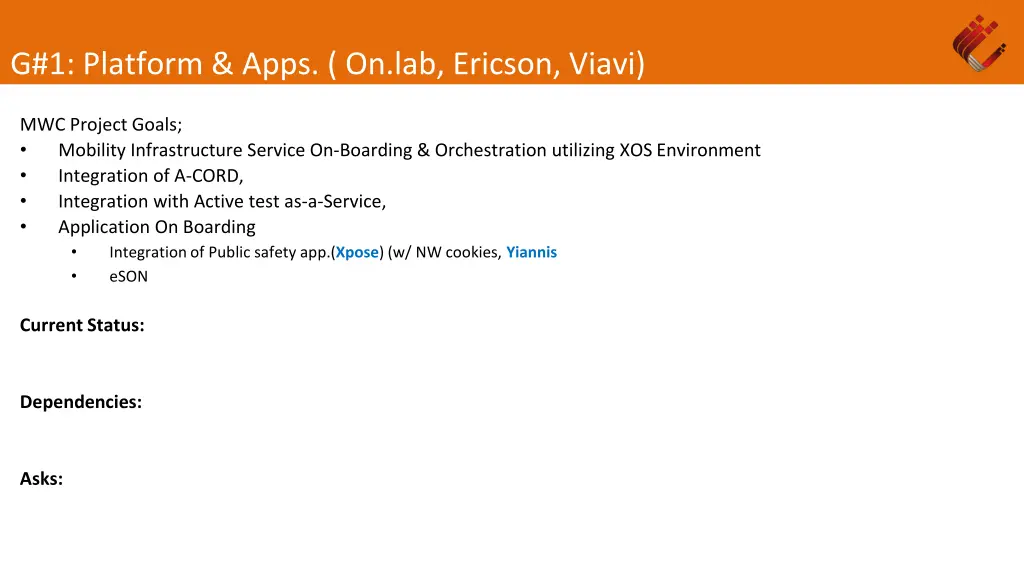 g 1 platform apps on lab ericson viavi