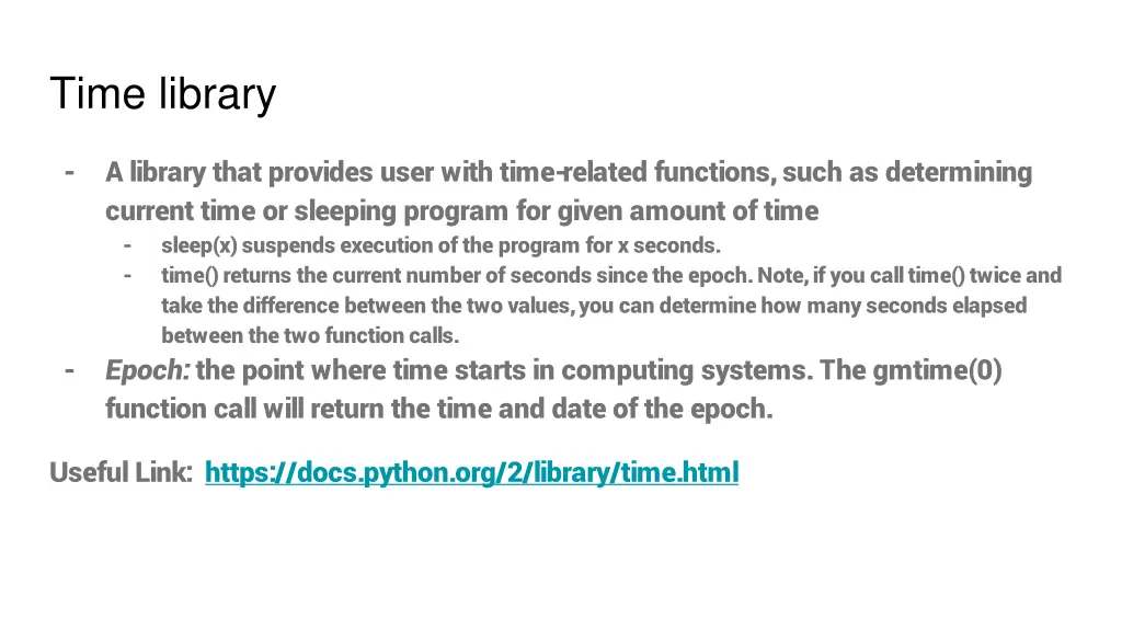 time library