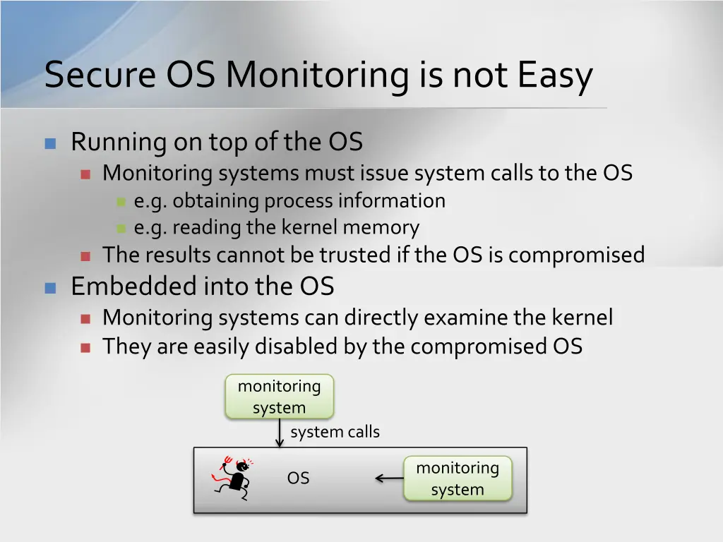 secure os monitoring is not easy