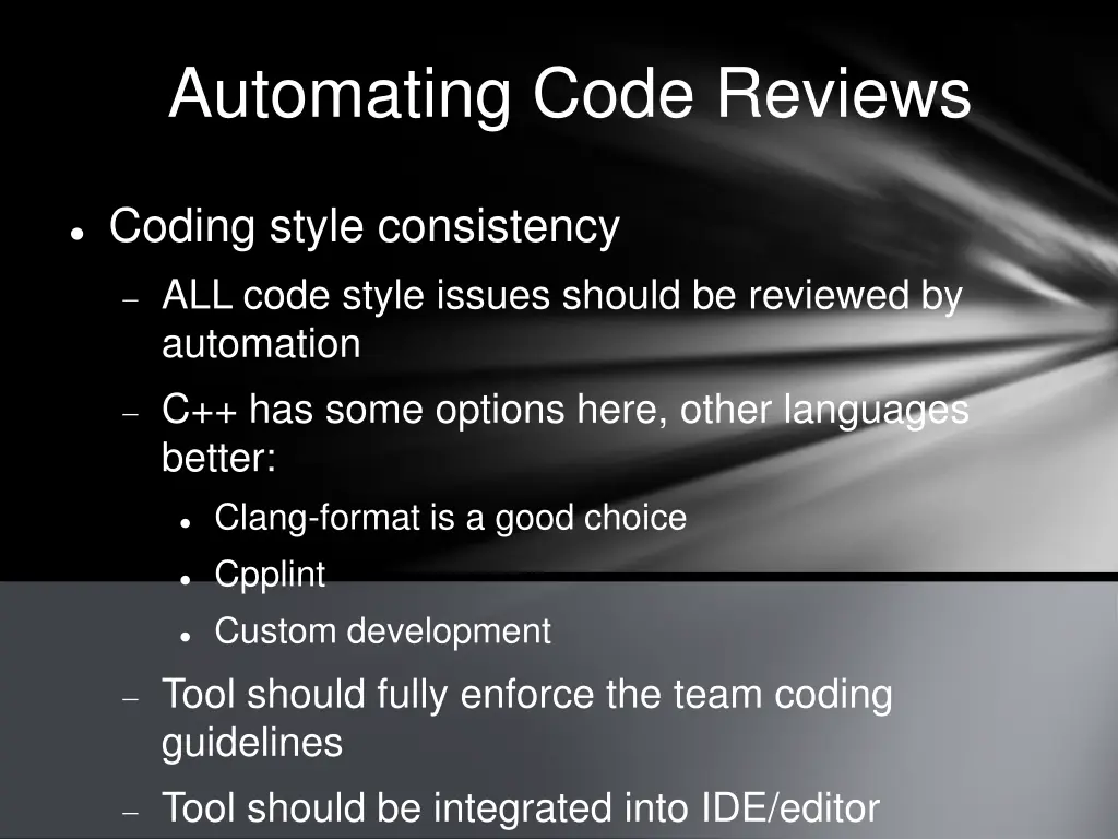 automating code reviews
