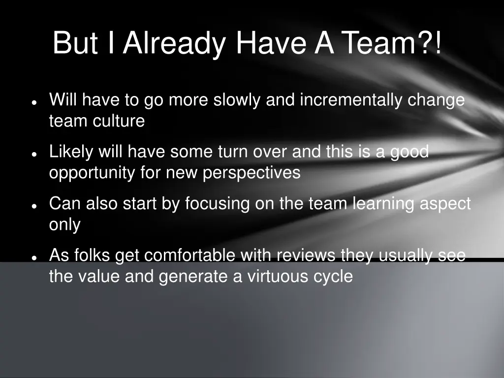 but i already have a team