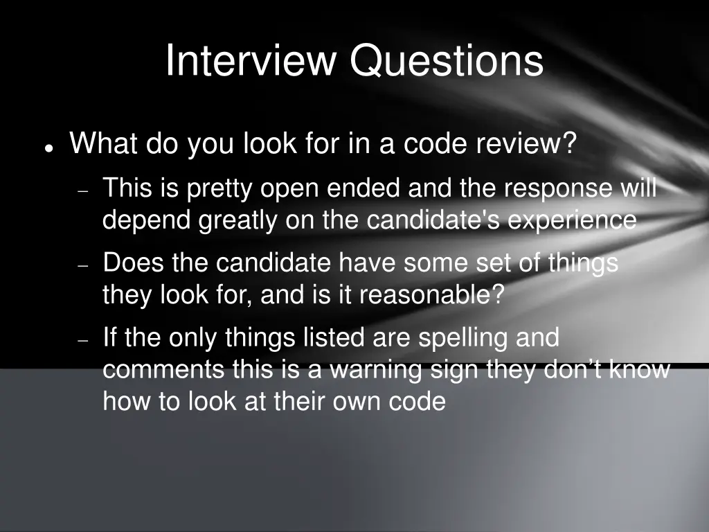 interview questions 1