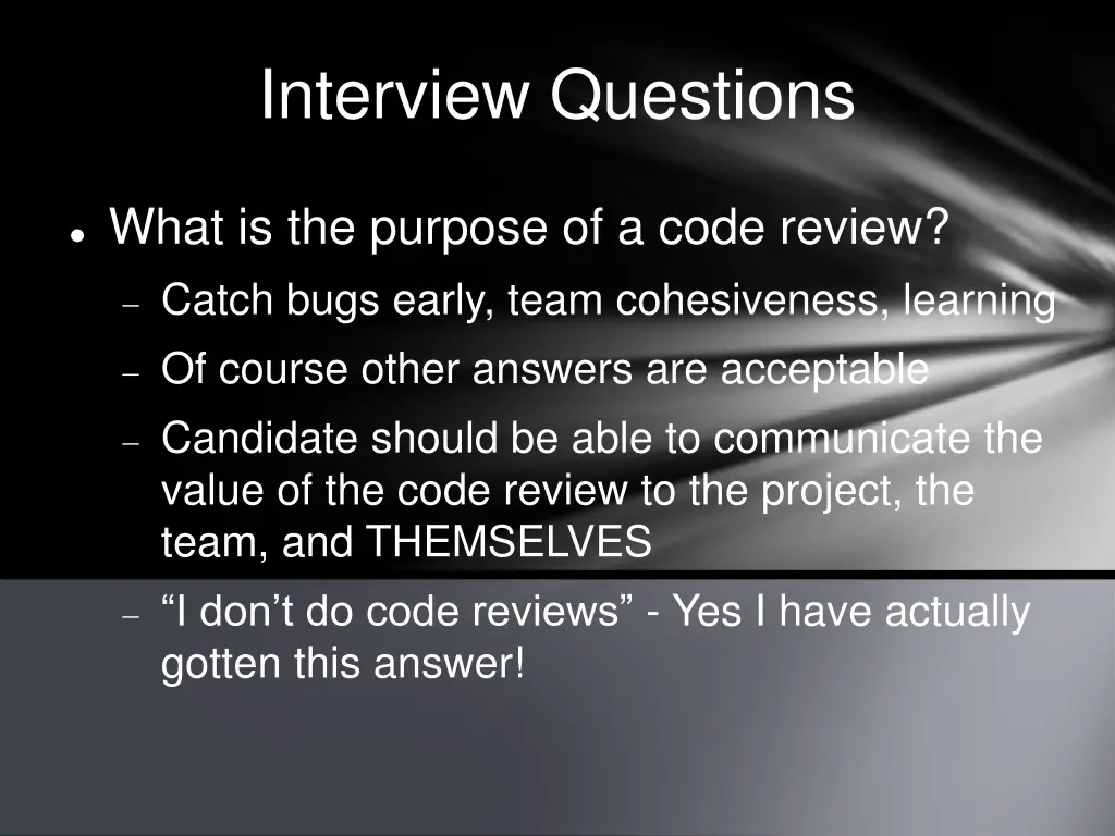 interview questions
