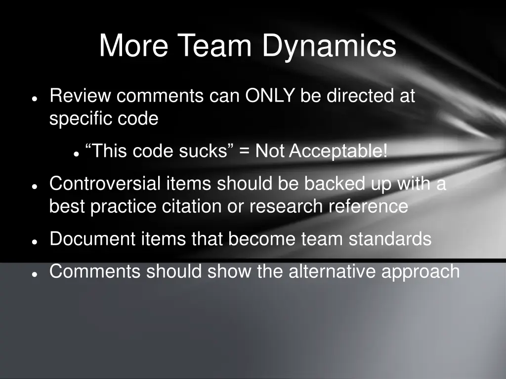 more team dynamics