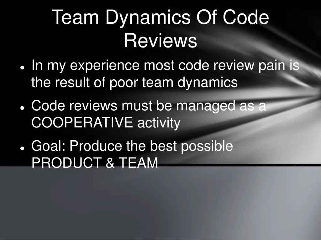 team dynamics of code reviews