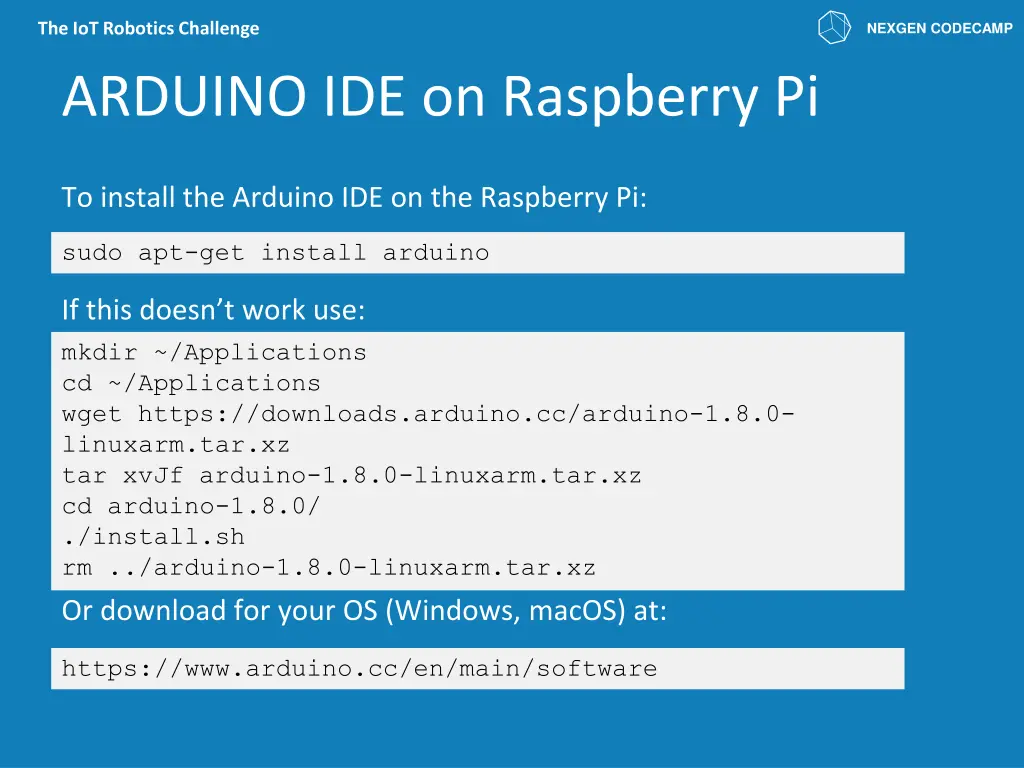 the iot robotics challenge arduino