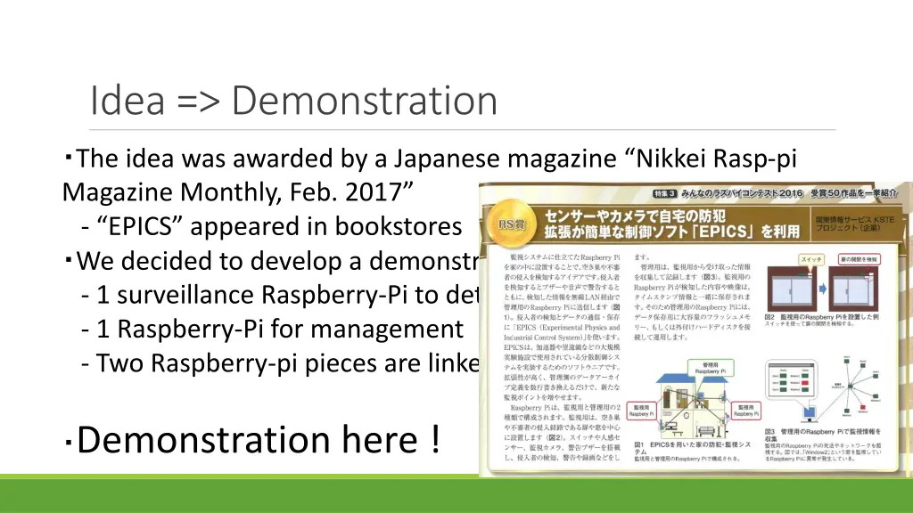 idea demonstration