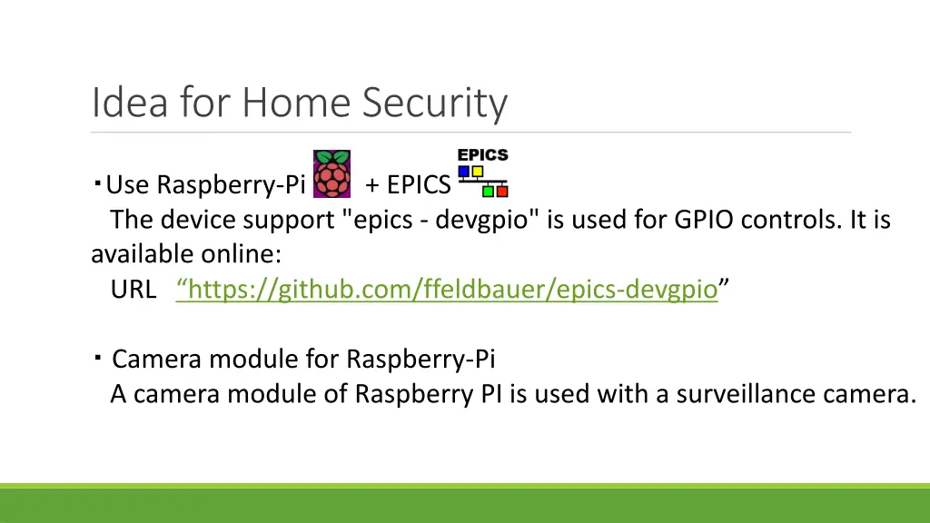 idea for home security