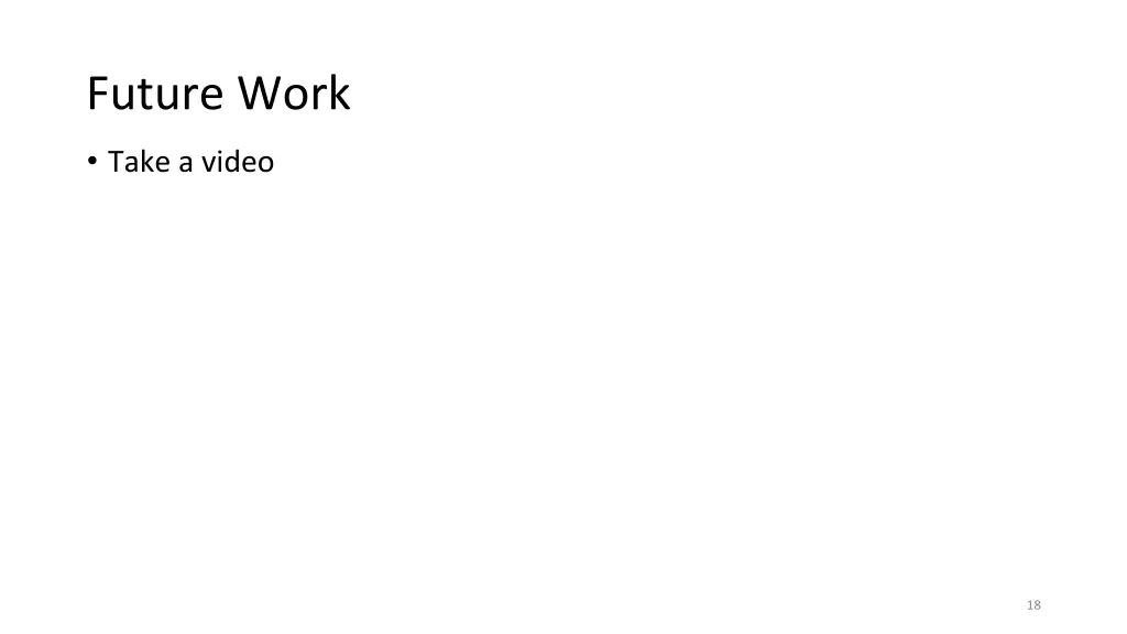 future work