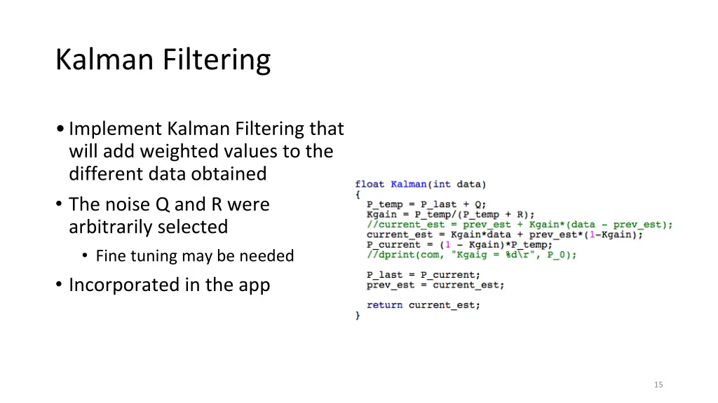 kalman filtering