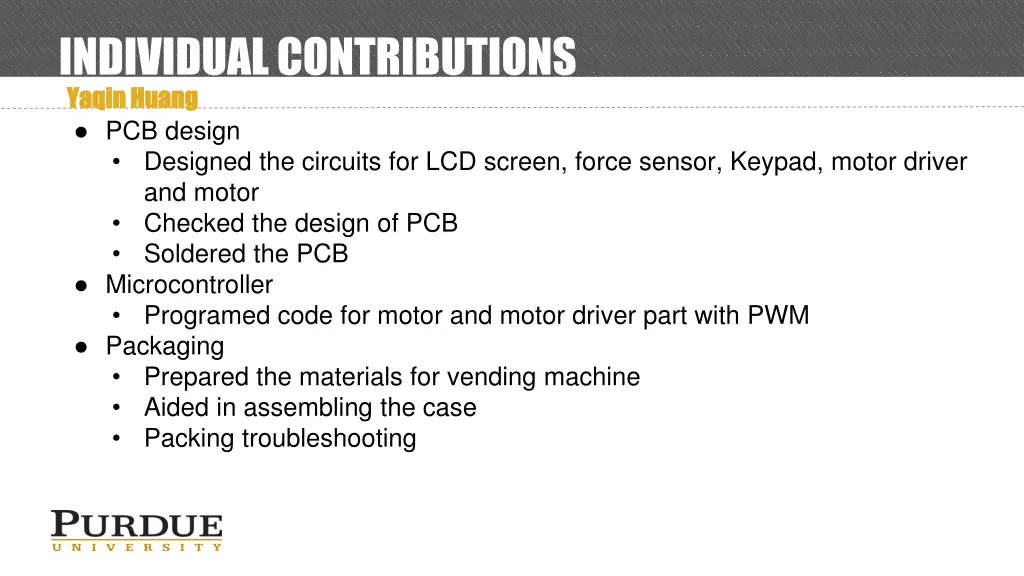 individual contributions yaqin huang yaqin huang
