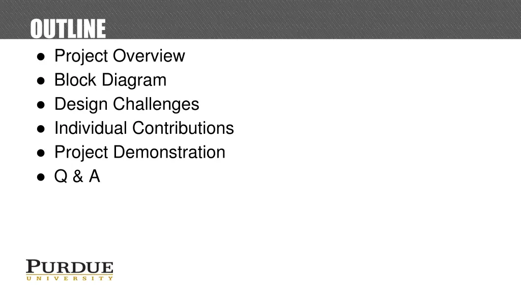 outline project overview block diagram design