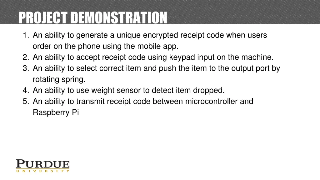 project demonstration 1 an ability to generate