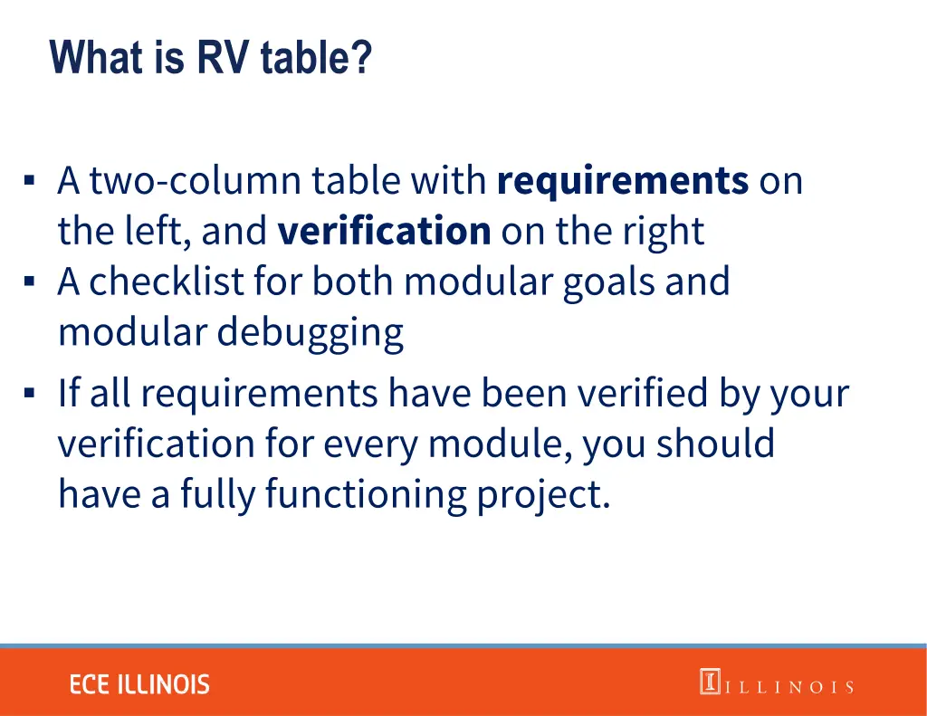 what is rv table