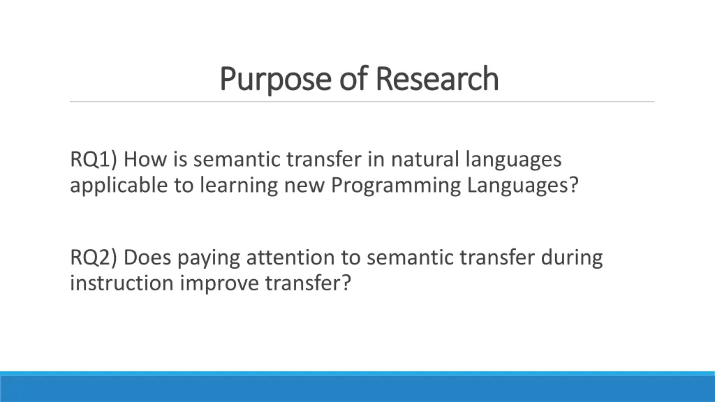 purpose of research purpose of research