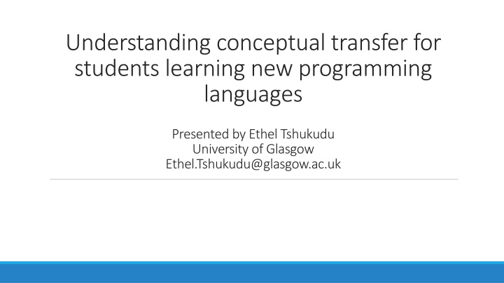 understanding conceptual transfer for students