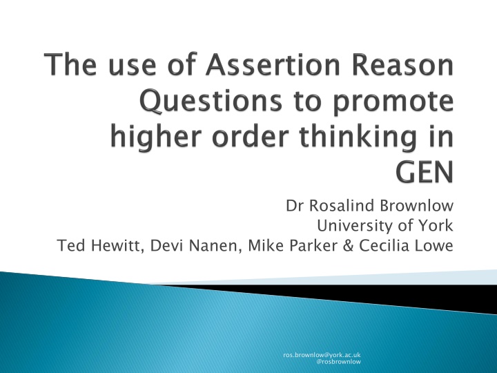 dr rosalind brownlow university of york