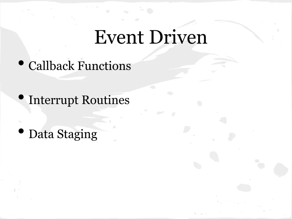 event driven 1