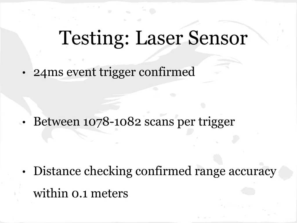 testing laser sensor